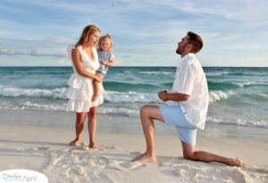 A man proposing to a woman