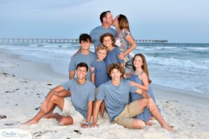 Family on the beach