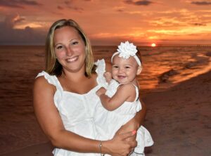 Woman holding baby