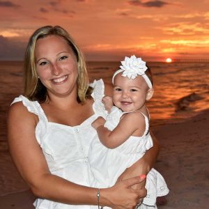 Woman holding baby