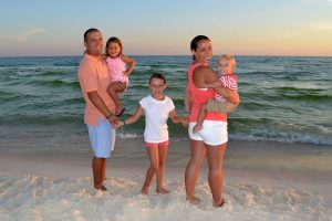 fun family beach sunset photo
