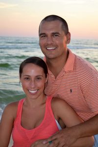 Smiling couple in a Destin, Florida, beach portrait