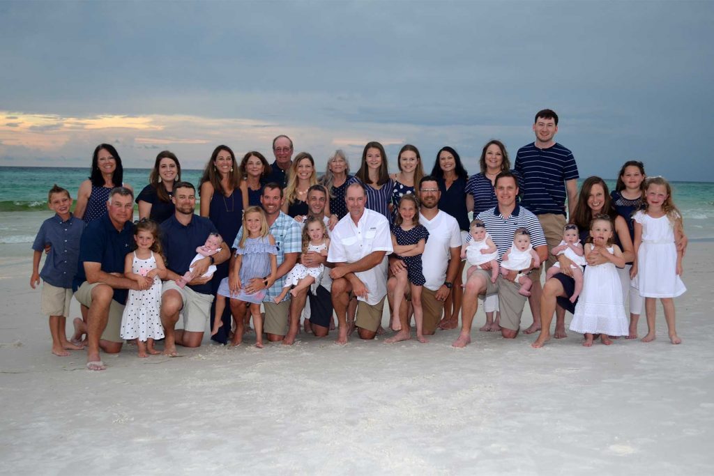 Family reunion gathering in Panama City Beach. 