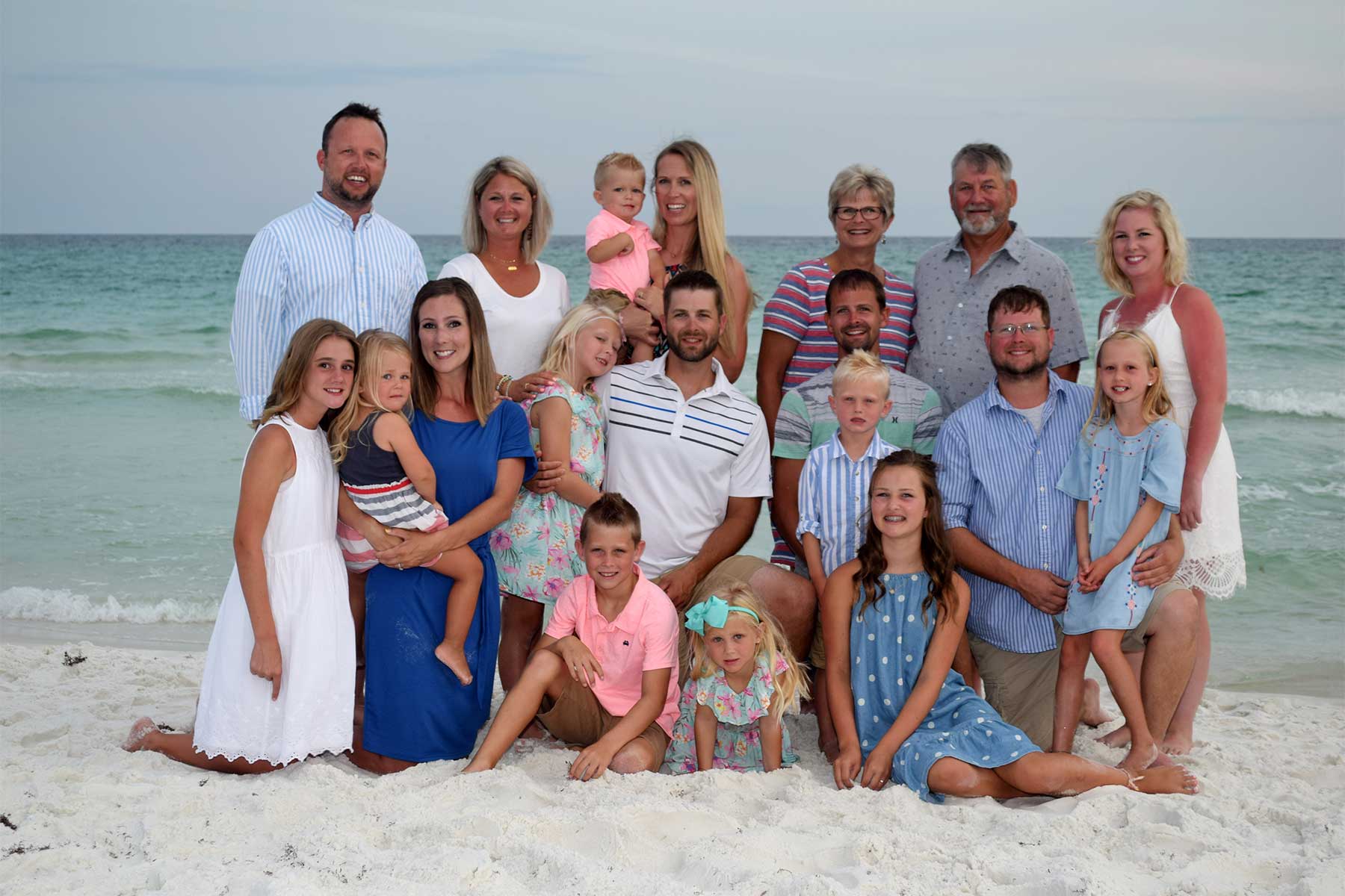 large family beach pictures in Panama City Beach Fl