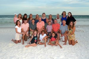 Large Family Portrait taken on the beach in Panama City Beach, Fl.