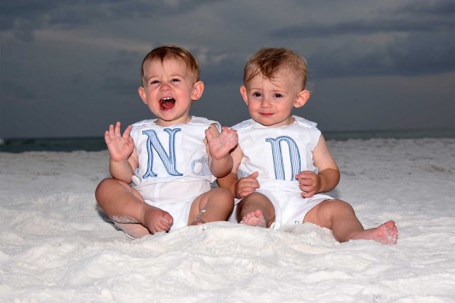 Although cloudy this photographer Panama City Beach, Fl made sure yo get the kids smiling!