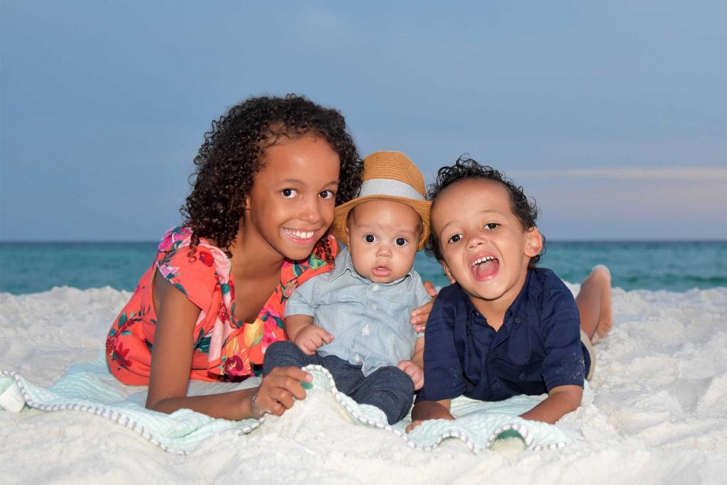 Panama City beach photographers capture kids on sand