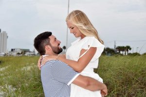 Beach photographer in Panama City Beach, FL captured a romantic gaze.