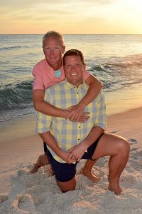 Delighted folks during sunset photos in Panama City Beach, Fl.