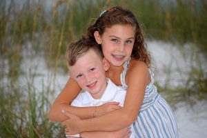 sister and brother beach photos