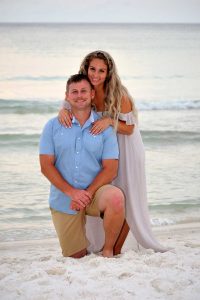 sunset couple photo on beach