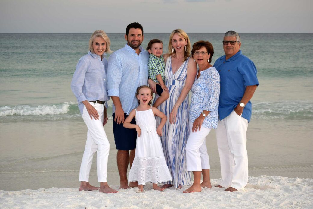 Family on the beach