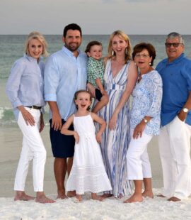 Family on the beach