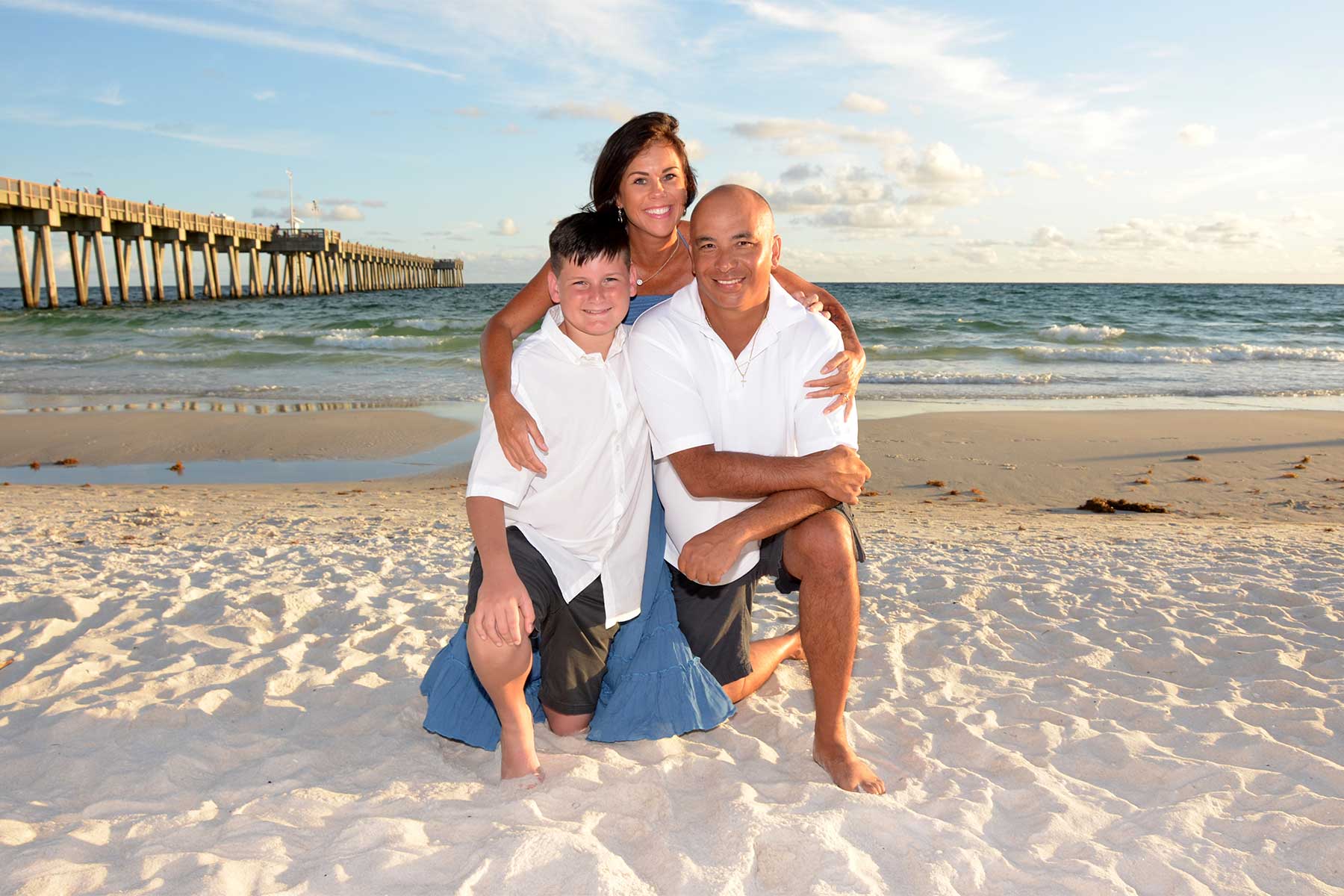 Panama City Beach has many options for backdrops, but the pier adds a depth to the photo.