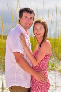engagement photo at the beach