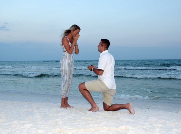 the surprise proposal on Panama City Beach, FL