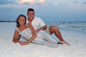 sunset engagement photo