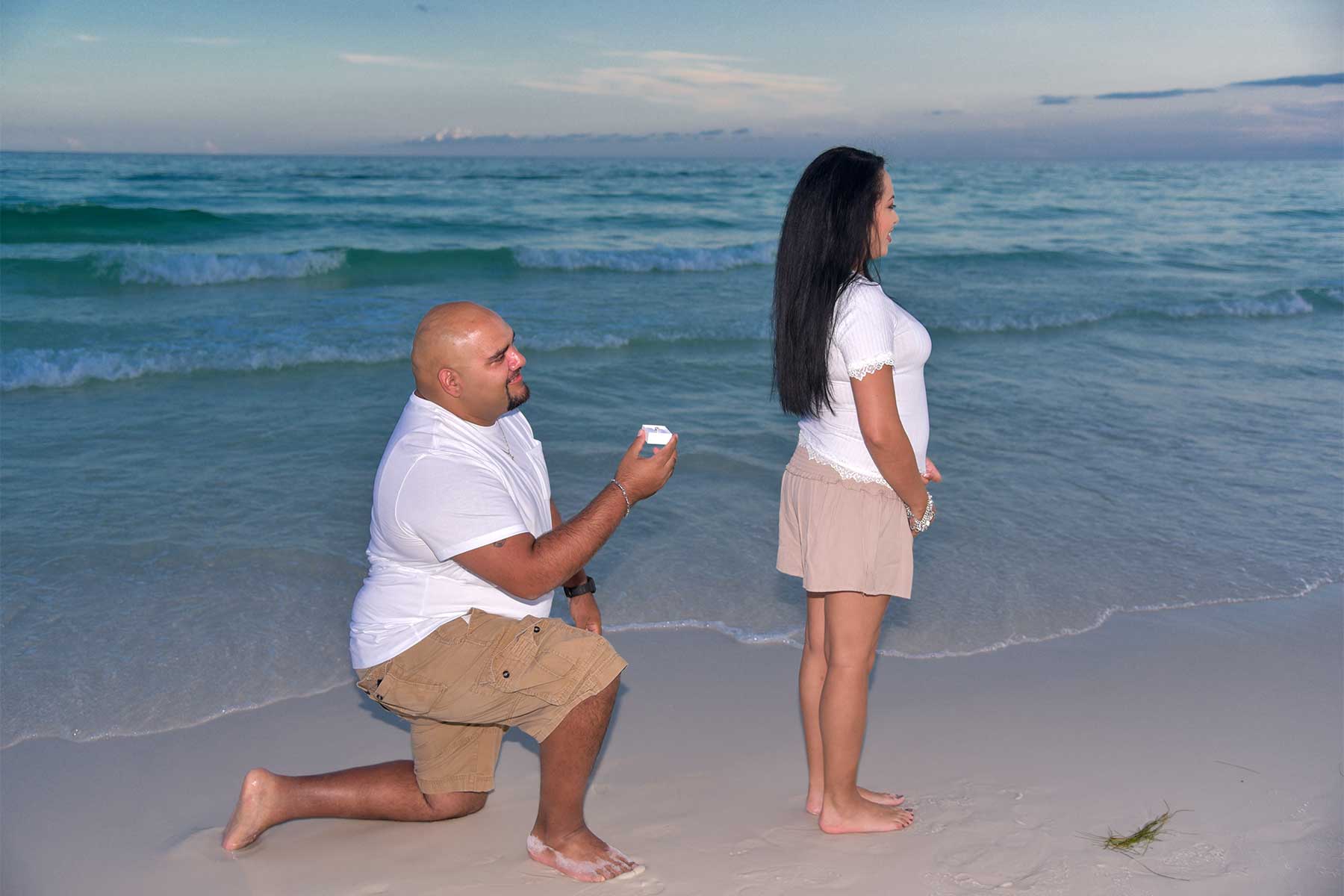 Down on one knee right before the surprise PCB proposal