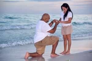 he puts the ring on her hand