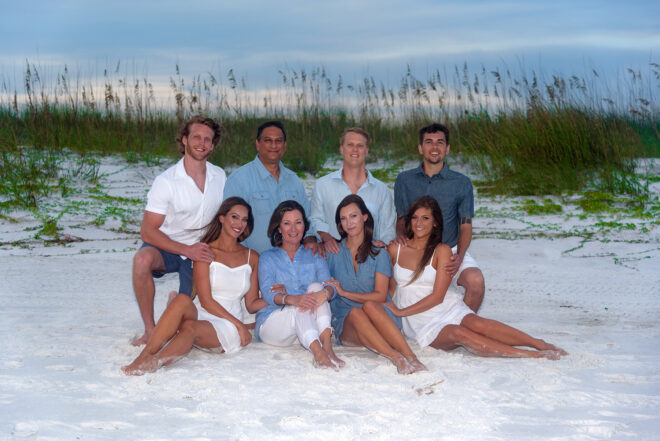 Destin family portrait on the beach