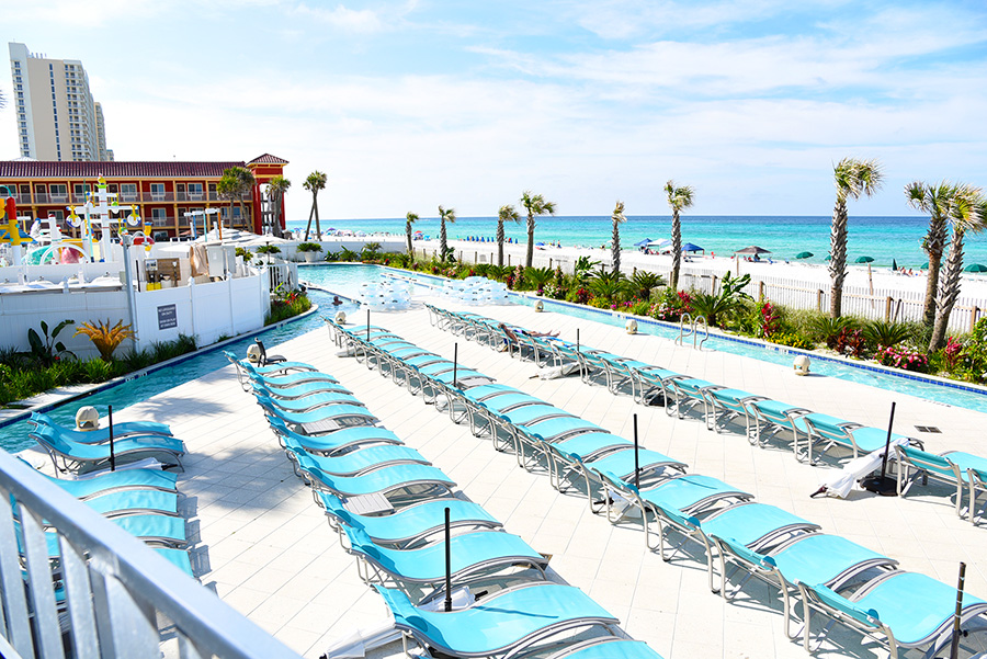 Holiday Inn Resort updated pool deck with Lazy River Amenity.