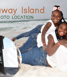 Sister photo on beach taken in PCB.