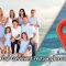 Family photo taken in Panama City Beach showcasing multiple beachfront locations.